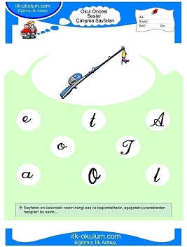 Çocuklar İçin O Sesi Çalışma Sayfaları 